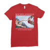 Michelangelo Creation of Adam Ladies Fitted T-Shirt