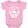 This Girl Loves Siberian Husky Baby Onesie