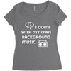 i come with music Women's Triblend Scoop T-shirt