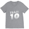 team 10 silver V-Neck Tee