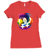 lesbian pride dragon Ladies Fitted T-Shirt