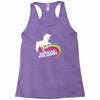 totally straight funny rainbow unicorn gay pride novelty fashion Racerback Tank