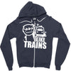 i like trains Zipper Hoodie