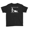 fat people are harder to kidnap funny Youth Tee