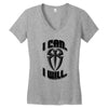 i can i will Women's V-Neck T-Shirt