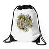 tiger roar scratch Drawstring Bags