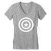 capitan america sticker vinyl decal Women's V-Neck T-Shirt