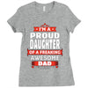 proud daughter dad Ladies Fitted T-Shirt