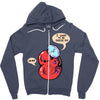 virus loves you this much Zipper Hoodie