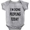 done peopling today girls Baby Onesie