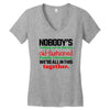 nobody's walking out on this fun old fashioned family christmas we're Women's V-Neck T-Shirt