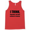 i think funny t shirt humor geek humor smart tee Tank Top