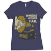 where words fail music speaks Ladies Fitted T-Shirt