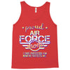 military, women's proud air force mom of her military son u Tank Top