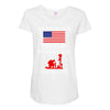 We Stand For The Flag We Kneel For The Fallen Maternity Scoop Neck T-shirt