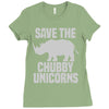 save the chubby unicorns (2) Ladies Fitted T-Shirt