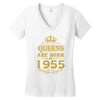 queens are born in 1955 Women's V-Neck T-Shirt