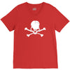 skull skeleton V-Neck Tee