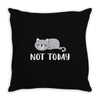 Cat Says Not Today Throw Pillow