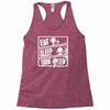 v3 eat sleep code Racerback Tank