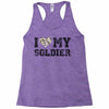 i love my soldier hunter camouflage Racerback Tank