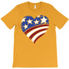 disstressed america flag heart T-Shirt