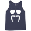 aviator sunglasses horseshoe fu manchu biker mustache Tank Top