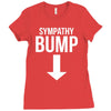 sympathy bump novelty beer belly Ladies Fitted T-Shirt
