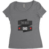 THE BEST DAD Women's Triblend Scoop T-shirt