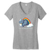 real unicorns have curves Women's V-Neck T-Shirt