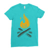 camp &amp; bonfire Ladies Fitted T-Shirt