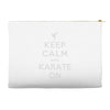 keep calm and karate on Accessory Pouches
