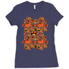 pumpkin pattern Ladies Fitted T-Shirt