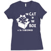 the cat in the box Ladies Fitted T-Shirt