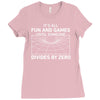 its all fun and games until someone divides Ladies Fitted T-Shirt