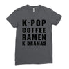 k pop coffee ramen k dramas Ladies Fitted T-Shirt