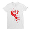 heartless splatter Ladies Fitted T-Shirt