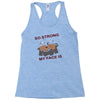 my face Racerback Tank