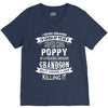 Super Cool Poppy Of A Freaking Awesome Grandson V-Neck Tee
