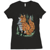 polygon fox graphic Ladies Fitted T-Shirt