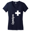 fan, swiss cross, switzerland, new Women's V-Neck T-Shirt