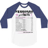 February Girl Facts Pisces 3/4 Sleeve Shirt