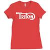triton cafe racer motorcycle Ladies Fitted T-Shirt