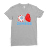 i heart zombies scary eye bloody heart halloween Ladies Fitted T-Shirt