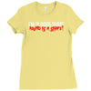 i'm in good shape round is a shape! funny Ladies Fitted T-Shirt