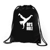 80's rule break dancer Drawstring Bags