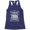 vintage made in 1986 perfectly aged a living legend Racerback Tank