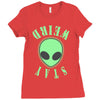stay weird alien girls Ladies Fitted T-Shirt