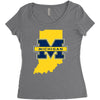 indiana for michigan Women's Triblend Scoop T-shirt