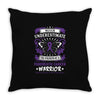 Never Underestimate the Strength of a Pancreatic Cancer Warrior Throw Pillow